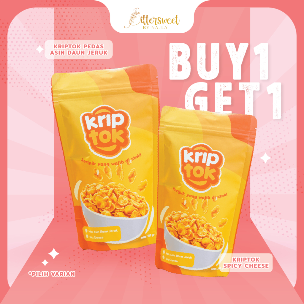 

[ FLASH SALE ] ( Buy 1 Get 1 ) Kriptok Spicy Cheese + Kriptok Pedas Asin Daun Jeruk [ Best Deal ]