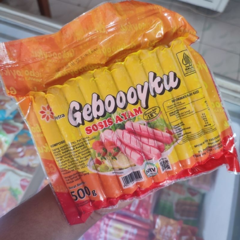 

sosis ayam merah geboy 500gr/geboy sosis ayam