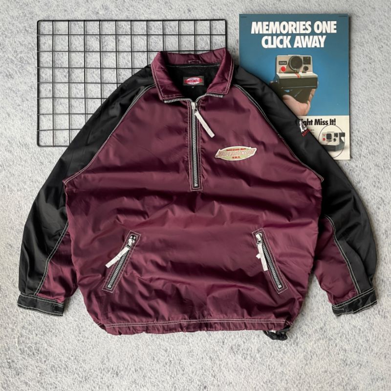 JAKET VINTAGE BURTON USA SECOND ORIGINAL, JAKET HALFZIP, JAKET ANORAK, JAKET WINDBREAKER VINTAGE, JA