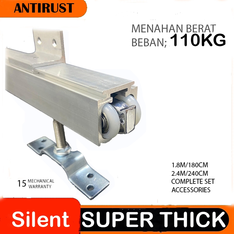 Rel Pintu Slidding2,4M/1.8M/3.M/Geser gantung DELILE/Rel Pintu/rel pintu geser kayu/pintu geser