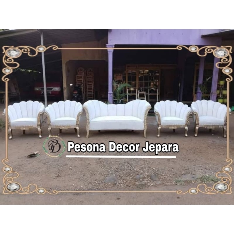 Kursi pelaminan kerang / Kursi pelaminan terbaru / Kursi pelaminan kerang ukiran