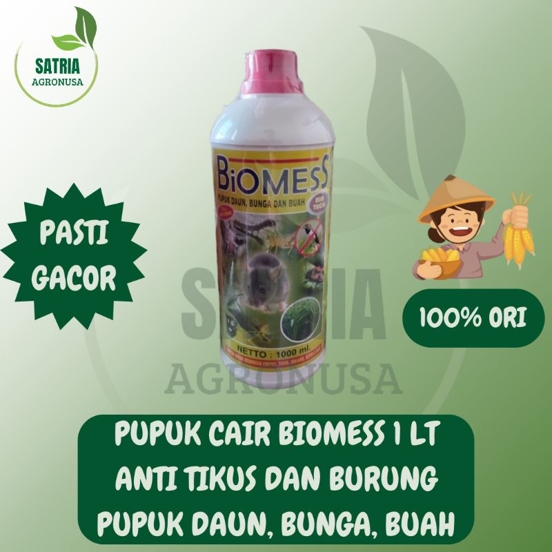 PUPUK CAIR BIOMESS 1 LT ANTI TIKUS DAN BURUNG / PUPUK CAIR UNTUK SEMUA JENIS TANAMAN / PADI, JAGUNG,