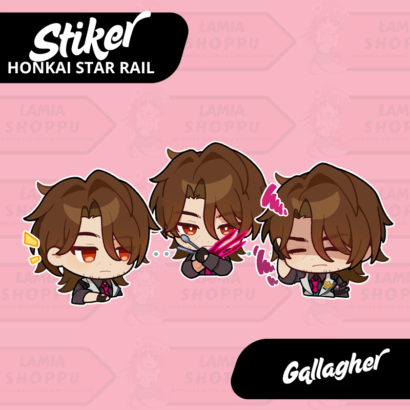 

Stiker Honkai Star Rail Gallagher | Sticker Gallagher HSR | Merch Anime Game Vinyl Anti Air