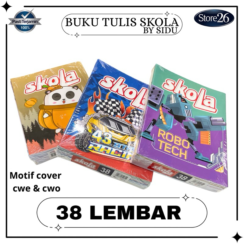 

Buku Tulis Skola By SIDU 38 Lembar (1 Pack 10 buku)