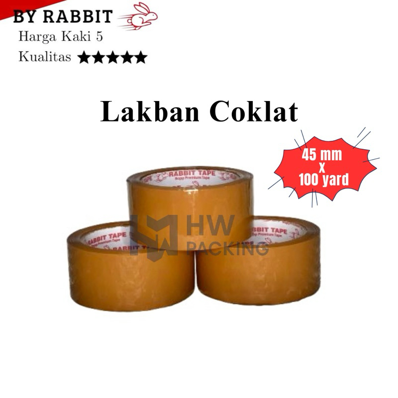

Lakban Cokelat 45mm x 100yard by Rabbit
