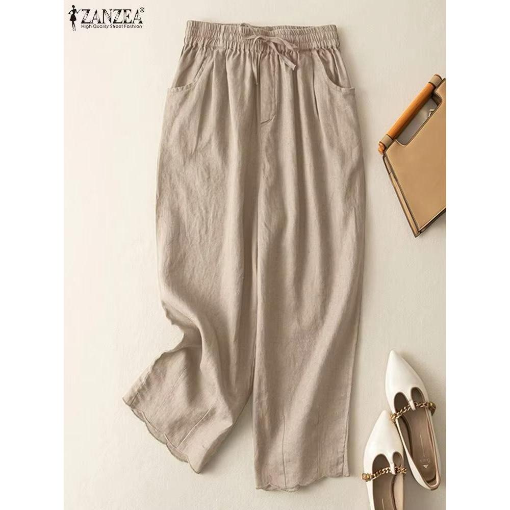 CELANA KULOT LINEN RAMI PREMIUM HIGHWAIST CELANA DEWASA PINGGANG FULL KARET TALI SERUT NYAMAN