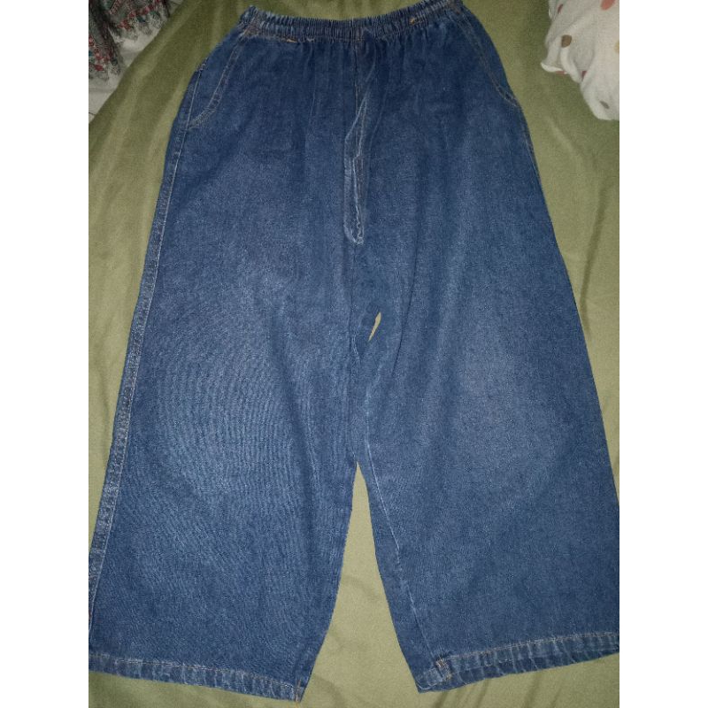 Celana Kulot  bahan Levis/jeans