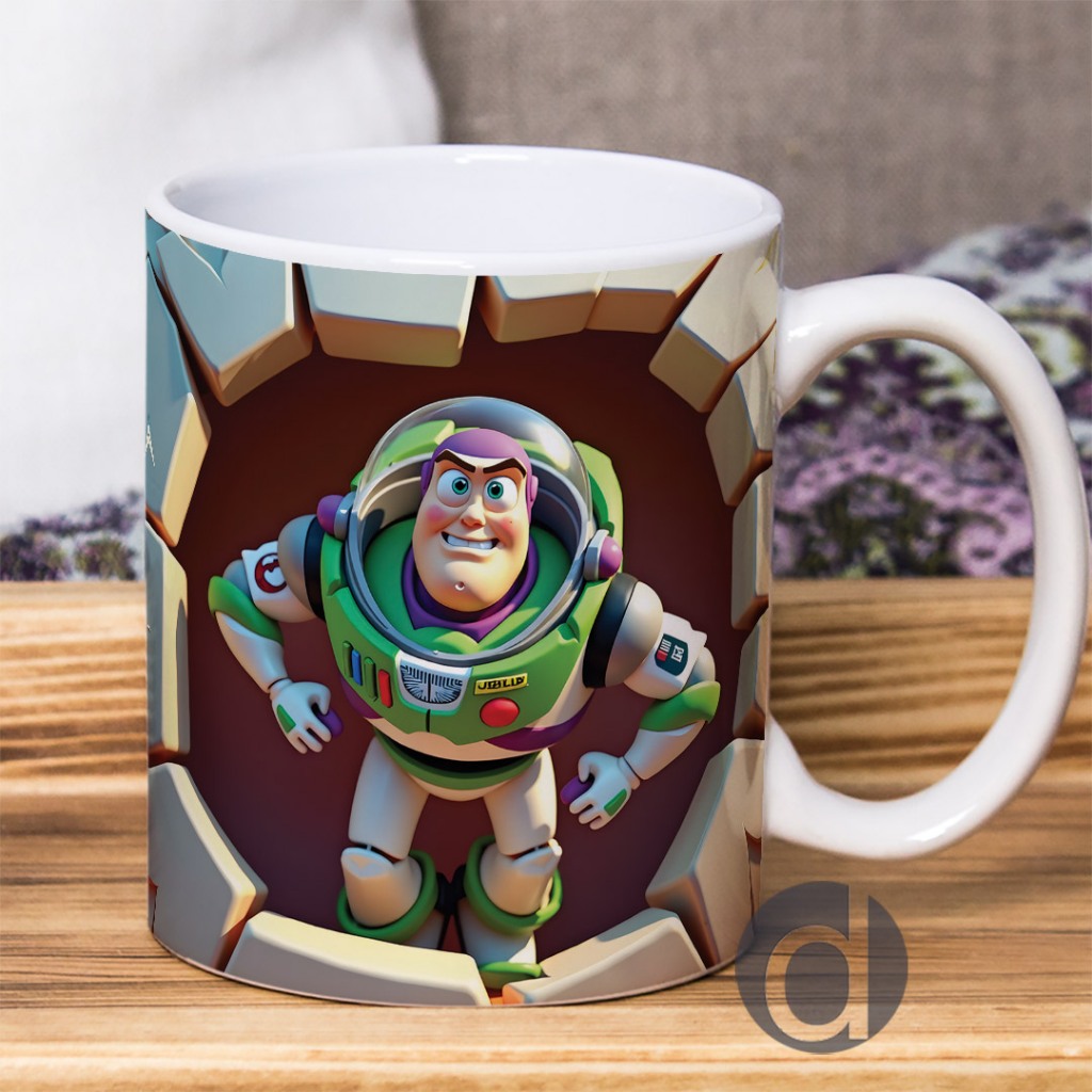 Mug Gambar Karakter Buzz Lightyear Toy Story 3D