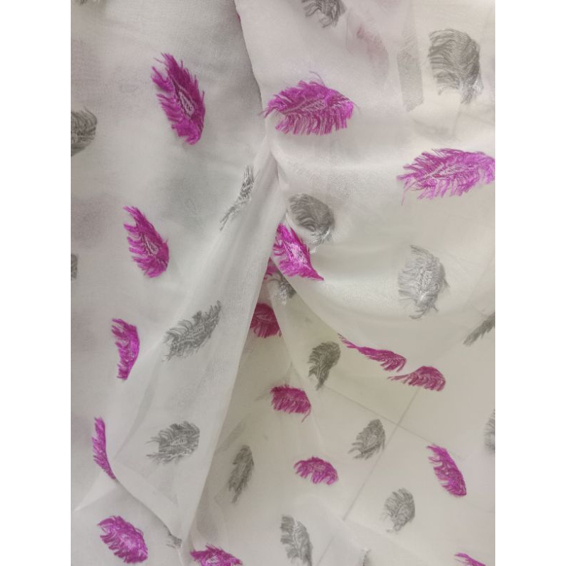 Bahan kain Sifon Rubiah motif Uragiri Terbaru