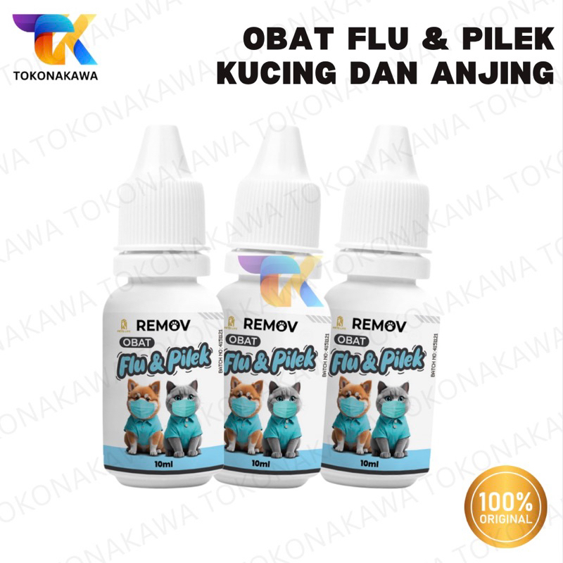 REMOV - OBAT FLU PILEK BATUK Kucing Anjing - Obat Kucing Flu Batuk Pilek Herbal Obat Hewan Flu Batuk