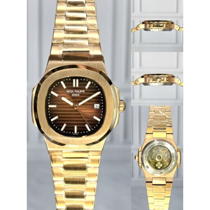 JAM TANGAN PRIA PATEK PHILIP NAUTILUS CHAIN ROSE AUTOMATIC JAPAN SUPER QUALITY