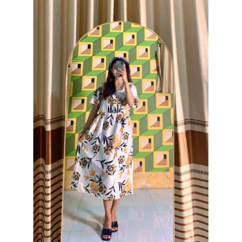 Daster MIDI remaja,ABG,busui,kekinian bahan rayon