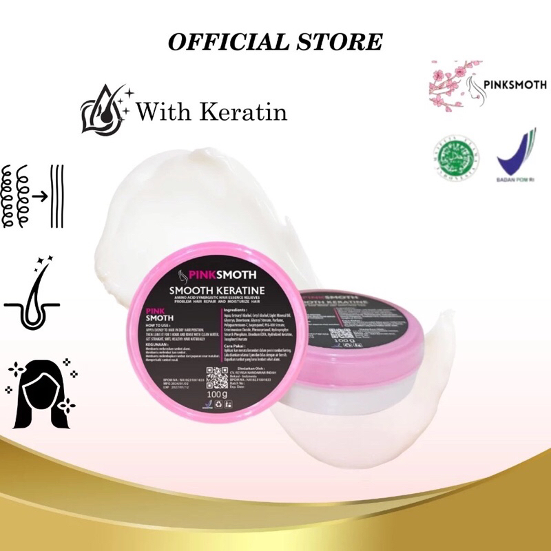 [BELI 1 GRATIS 1 ] PINKSMOTH KARATIN PELURUS RAMBUT TANPA CATOK BPOM BUMIL BUSUI BISA PAKAI