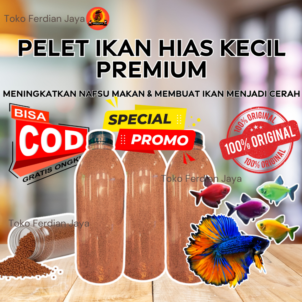 PELET PAKAN IKAN HIAS KECIL | PAKAN IKAN CUPANG | PAKAN IKAN TETRA | PAKAN IKAN MOLLY DAN IKAN KECIL