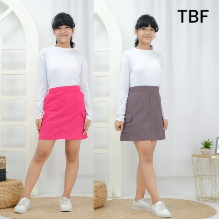 Rok Pendek Anak - Cargo Anak  - Rok Pendek Korean Style 1-13 tahun Bahan Drill