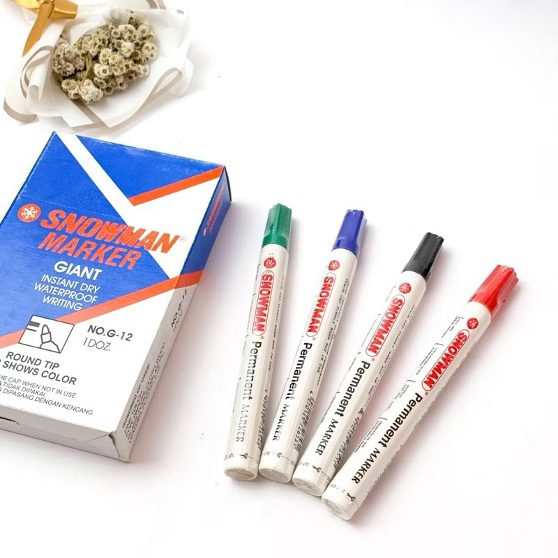

Spidol Permanen Snowman G-12 (1 PCS) - Spidol Snowman Permanen Permanent Marker G-12