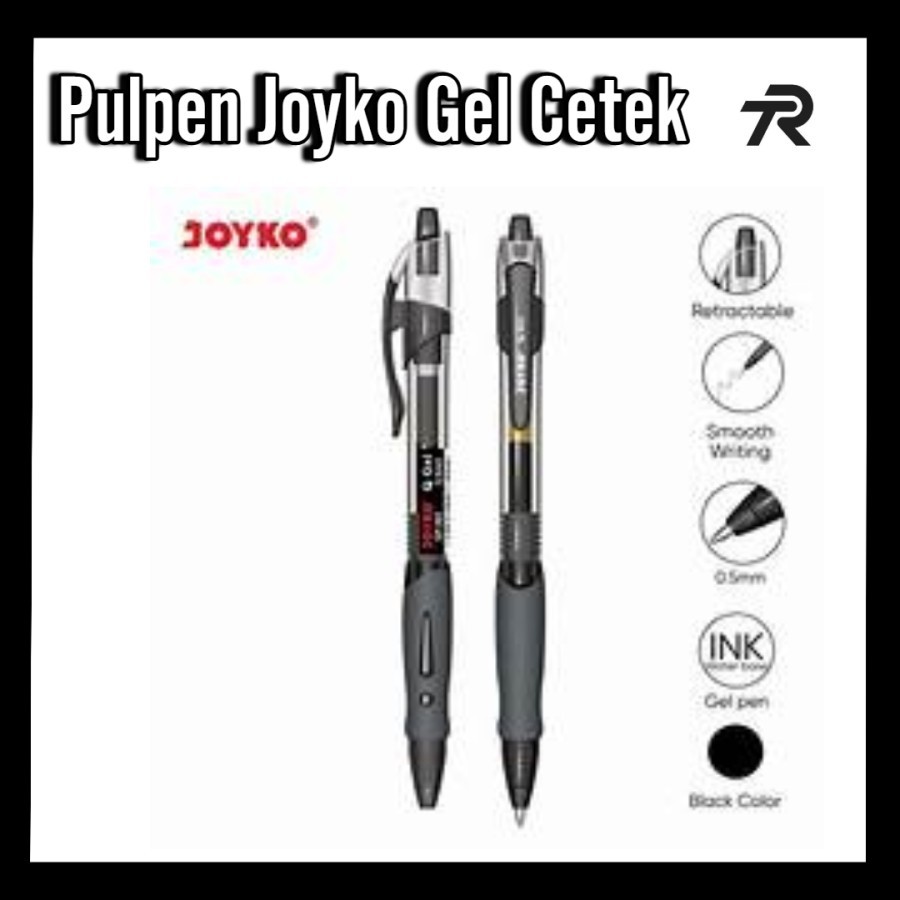 

JOYKO GEL PEN QGEL BLACK BLUE PENA PULPEN JOYKO CETEK HITAM BIRU Q-GEL GP-265 LUSIN [12PCS] Stationery - HITAM 12PCS