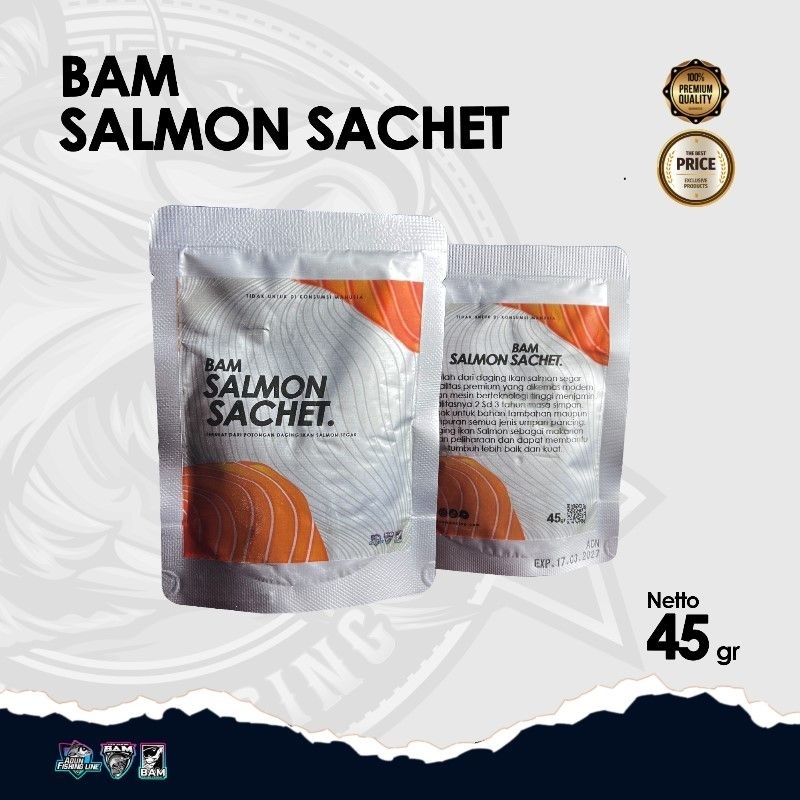 Umpan BAM Salmon, Tuna, Udang, Mujair Sachet 45gr Adun Mancing