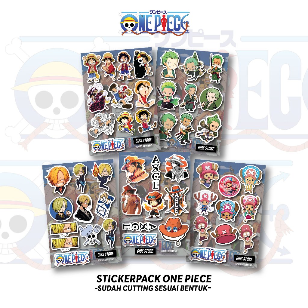 

STICKER PACK ONE PIECE (STICKER SUDAH TERCUTTING)