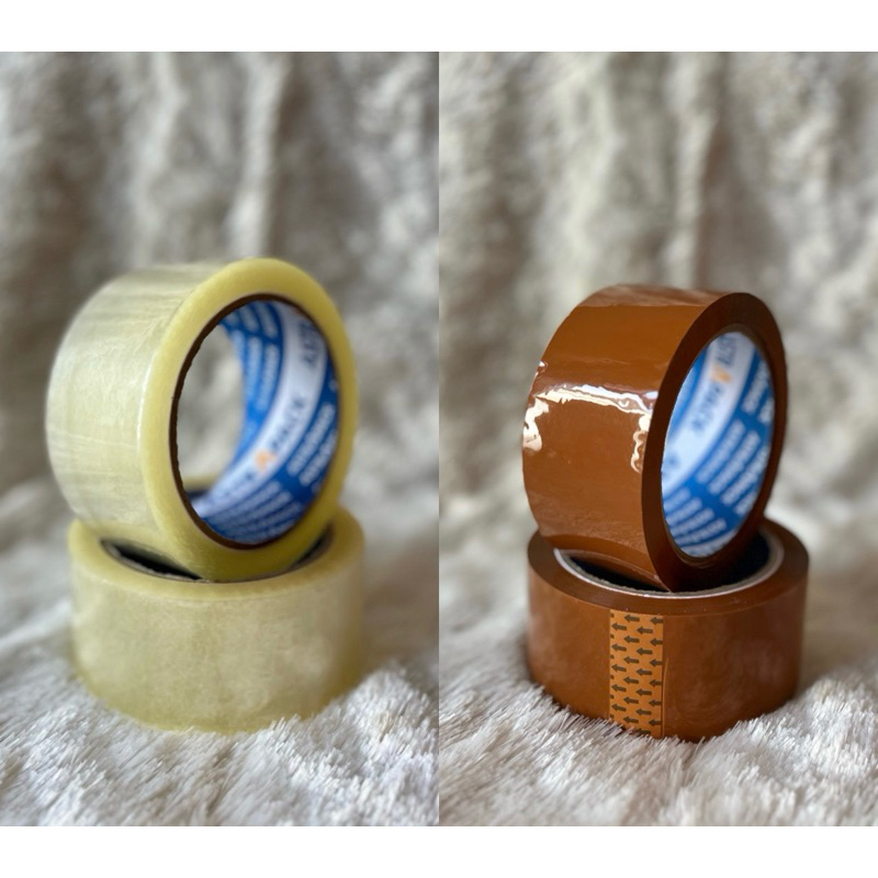 

Lakban Bening & Coklat 45 MM X 100 Yard / Lakban Bening Isolasi Bening Coklat 100 Yard / Isolasi Lakban Murah