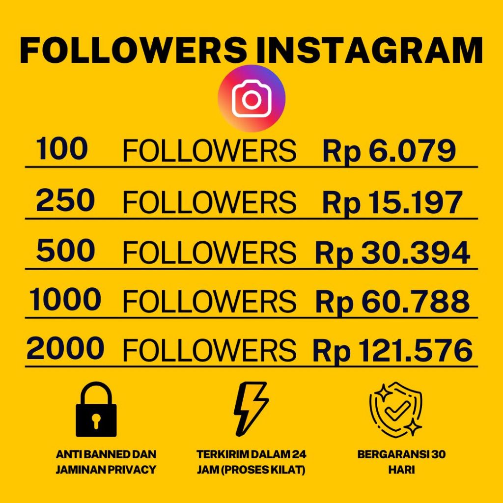 (PROMO) Jasa Followers IG Kilat| Instagram Meningkatkan Popularitas Global Lokal | KILAT
