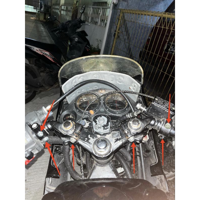 Paket baut titanium stang & master rem kopling KTC cbr old