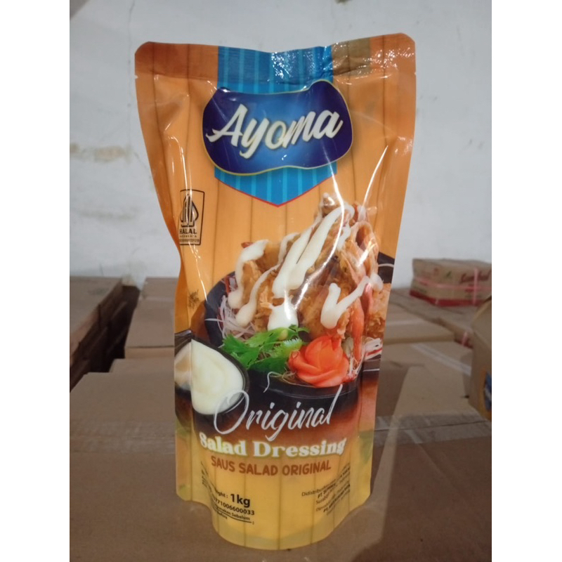 

Ayoma Mayonaise / Salad Dressing Saus / Mayo / Mayones Kemasan Pouch 1kg