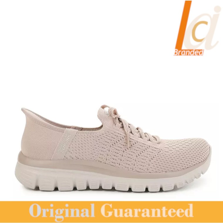 Sepatu Slip On/Sneakers Wanita Original Skechers Graceful - Taupe