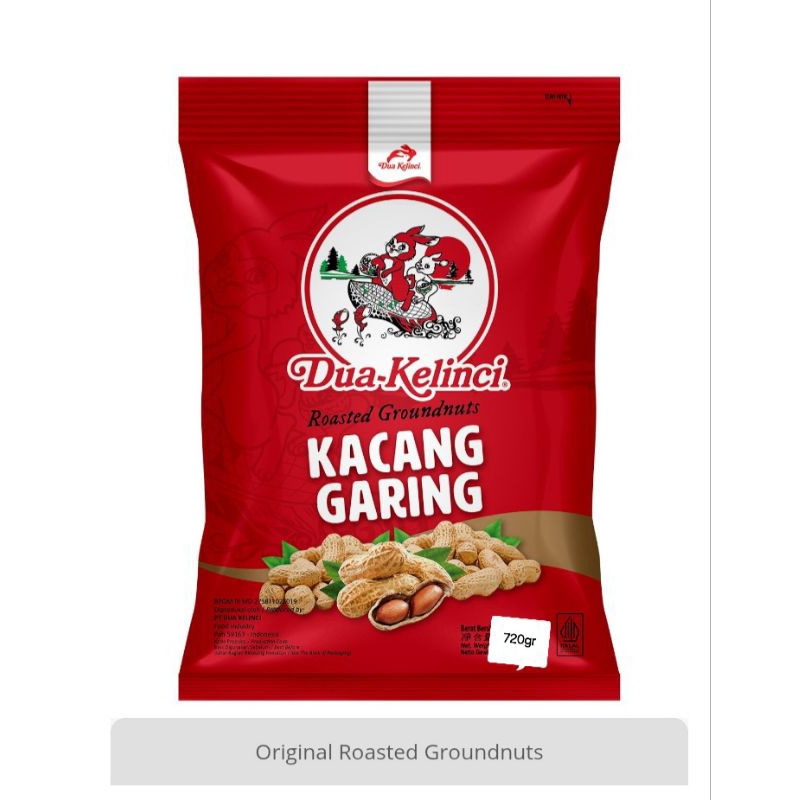 

KACANG GARING DUA-KELINCI 720GR, Kacang garing original