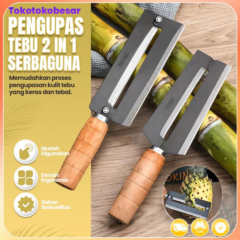 Pisau pengupas tebu ekstra besar pisau pemotong tebu baja karbon tinggi pisau pengupas buah multifun
