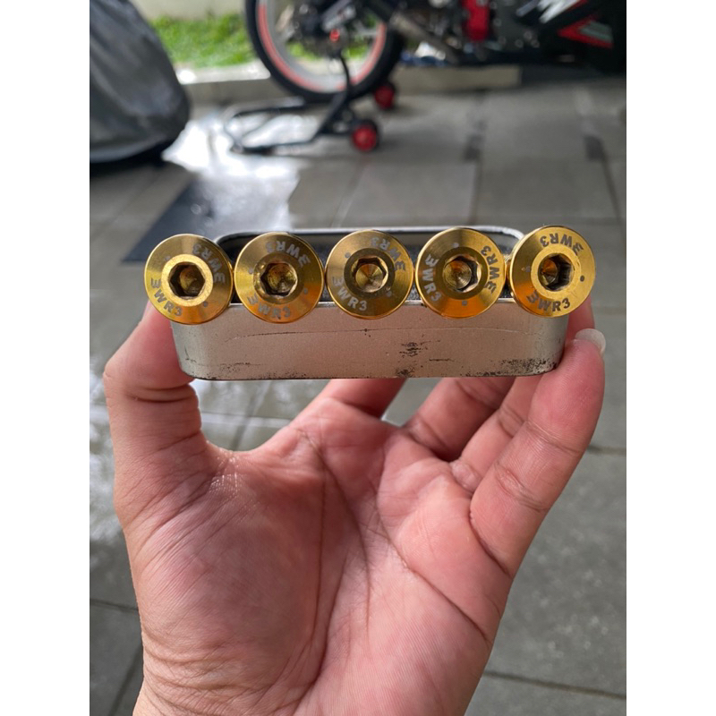 baut titanium WR3 bekas copotan zx25r