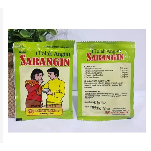 

Jamu Serbuk Sarangin Tolak Angin Sabdo Palon ( 1pack isi 10 sachet)