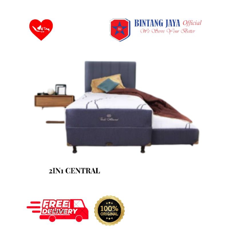 Kasur Sorong / Springbed 2 in 1 Gold Almond - Central Springbed