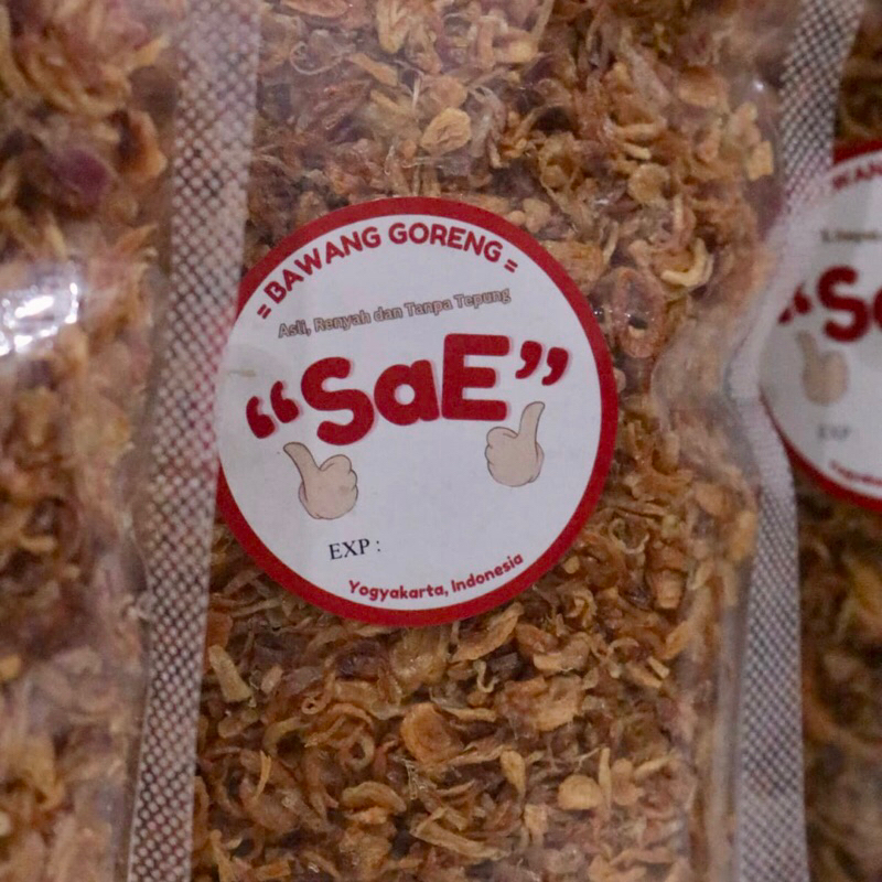 

[TERMURAH] BAWANG GORENG BREBES Grade A 200 gr TANPA TEPUNG ASLI "SaE