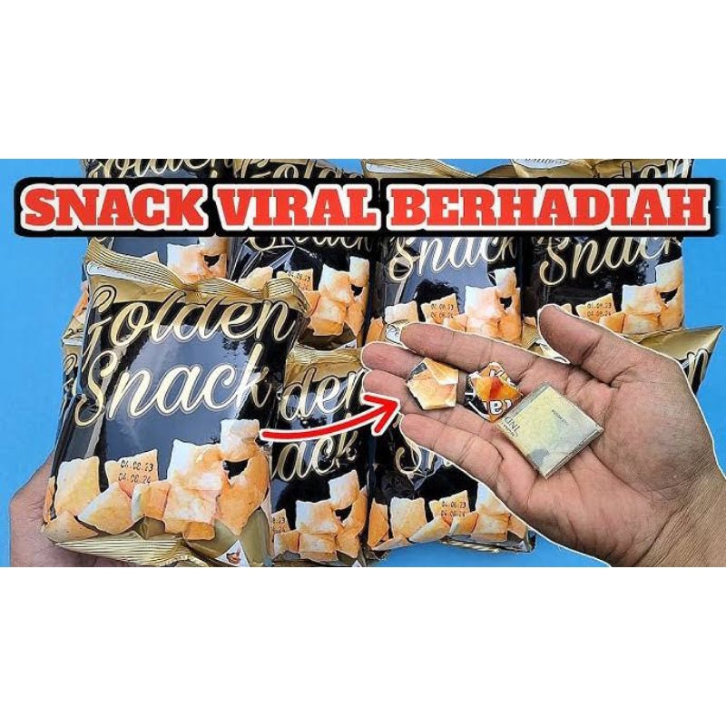 SNACK BERHADIAH GOLDEN SNACK 1 BALLS ISI 10 PCS