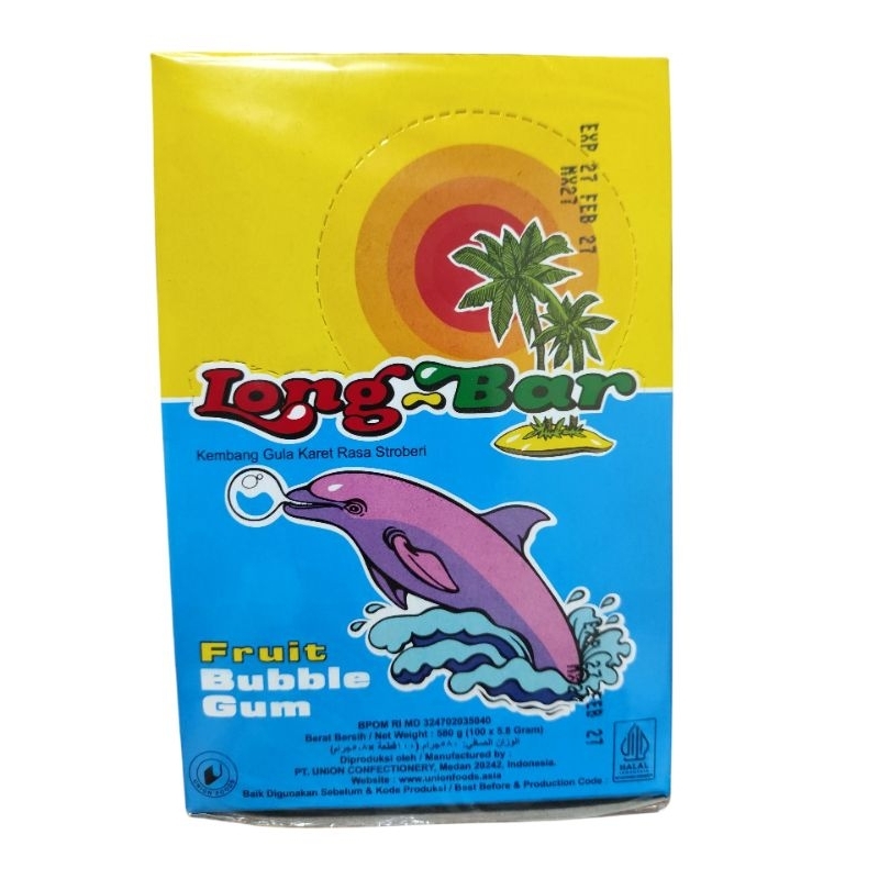 

PERMEN KARET LONG BAR KOTAK ISI 100 / BUBBLE GUM