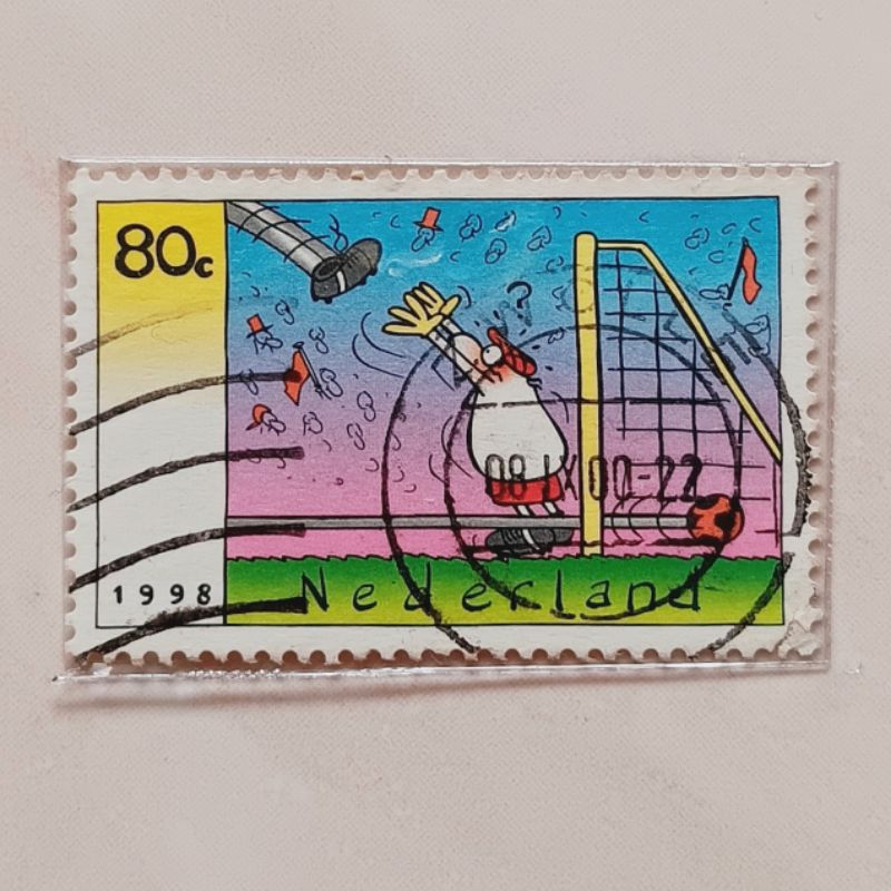 

(AA) Perangko Belanda Sport Stamps - 1998 - World Cup Football Championship, France 80c Used