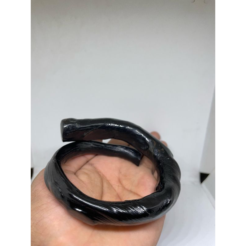 Gelang akar Bahar hitam jumbo padet Asli original