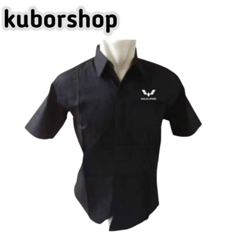kemeja kerja  WULING seragam pdh wuling kantong satu bordir