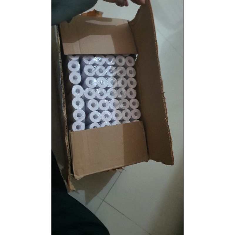 

SEPAKET ROLL KERTAS STRUK THERMAL PAPER ROLL 58MM 58x30 TERMAL EDC THERMAL