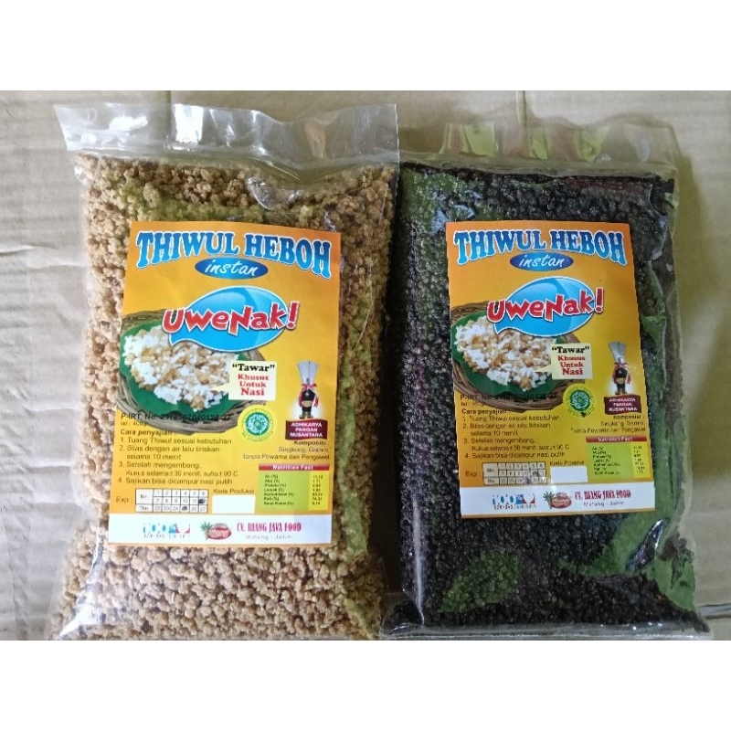 

2pcs Thiwul Heboh khusus nasi "original" hitam dan kuning