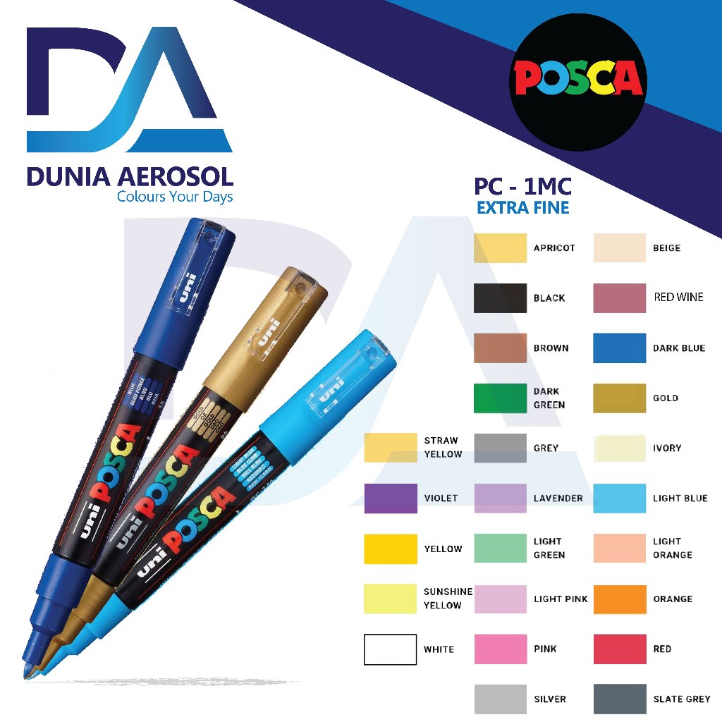 

Posca Paint Marker PC 1M Extra Fine Point Size 0.7mm