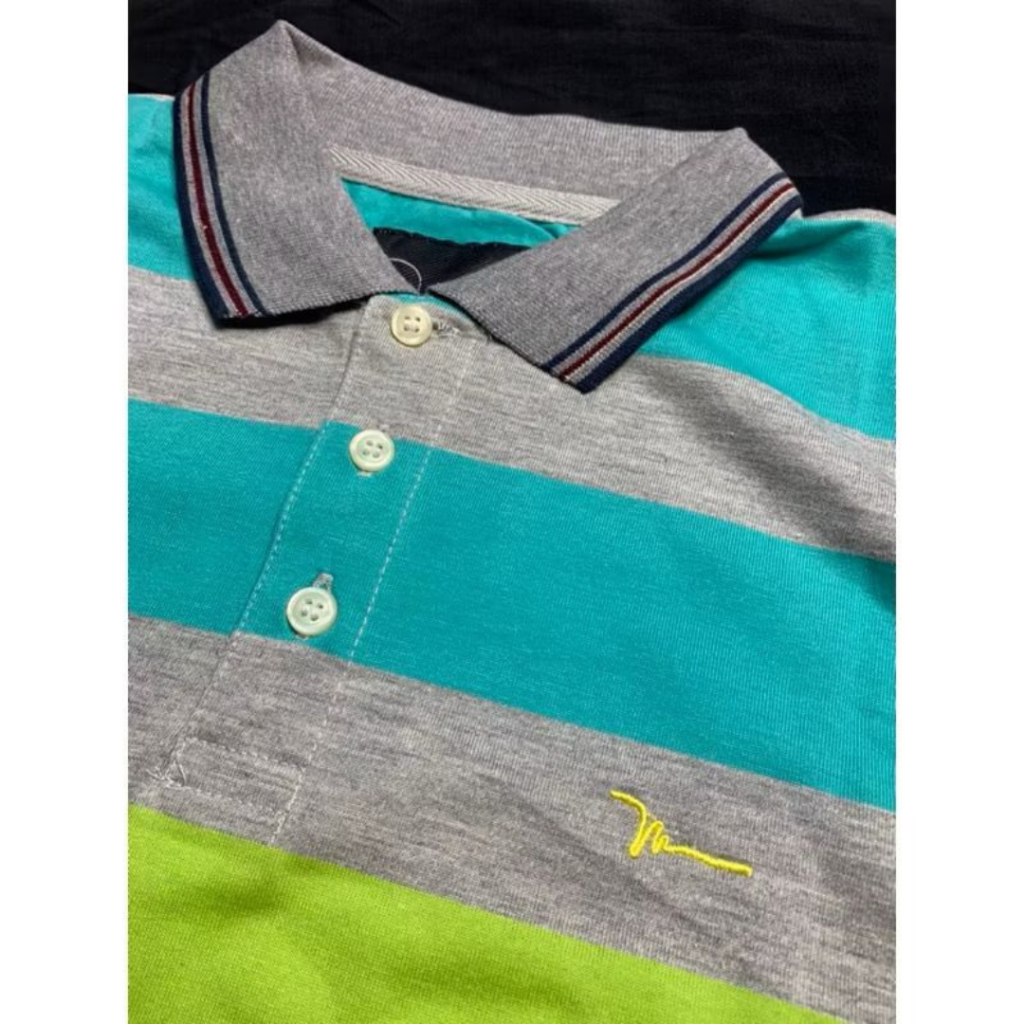 Polo Murah Kaos Polo Krah Pria Motif Garis-Garis | Kaos Krah | Kaos Pria | Kaos Laki-Laki | HEM