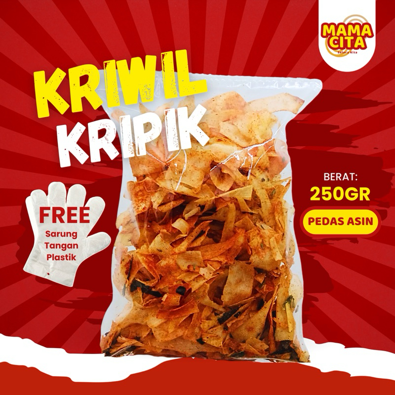

Kripik Singkong Kriwil 250GR Rasa Pedas Asin + FREE sarung tangan #LangsungNyemil