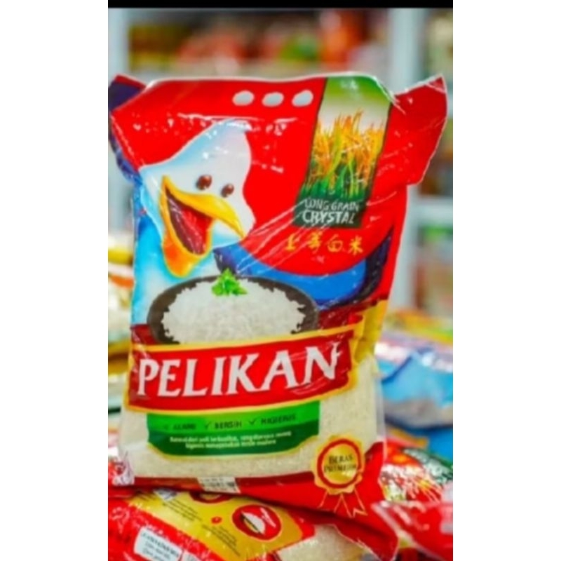 

Beras kemasan 1KGan merk Pelikan