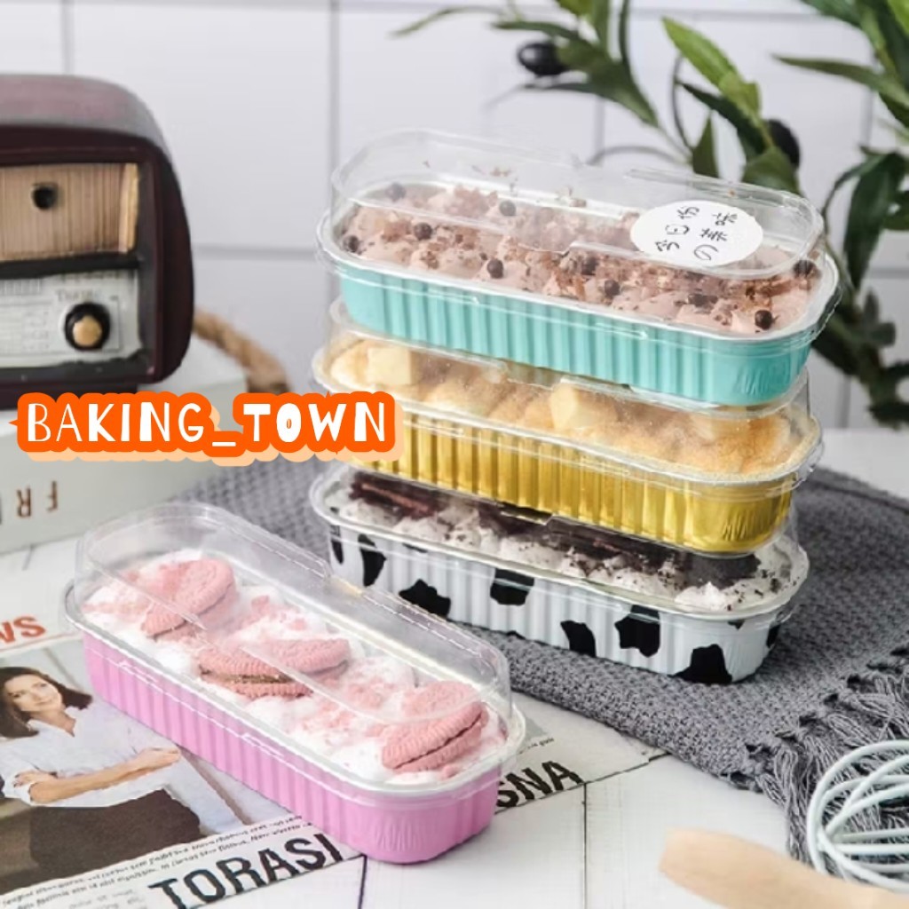 10pcs - 200ml Foil dan Tutup Aluminium Foil Premium Cup Kue Korean Dessert Box Cup Kotak Cake