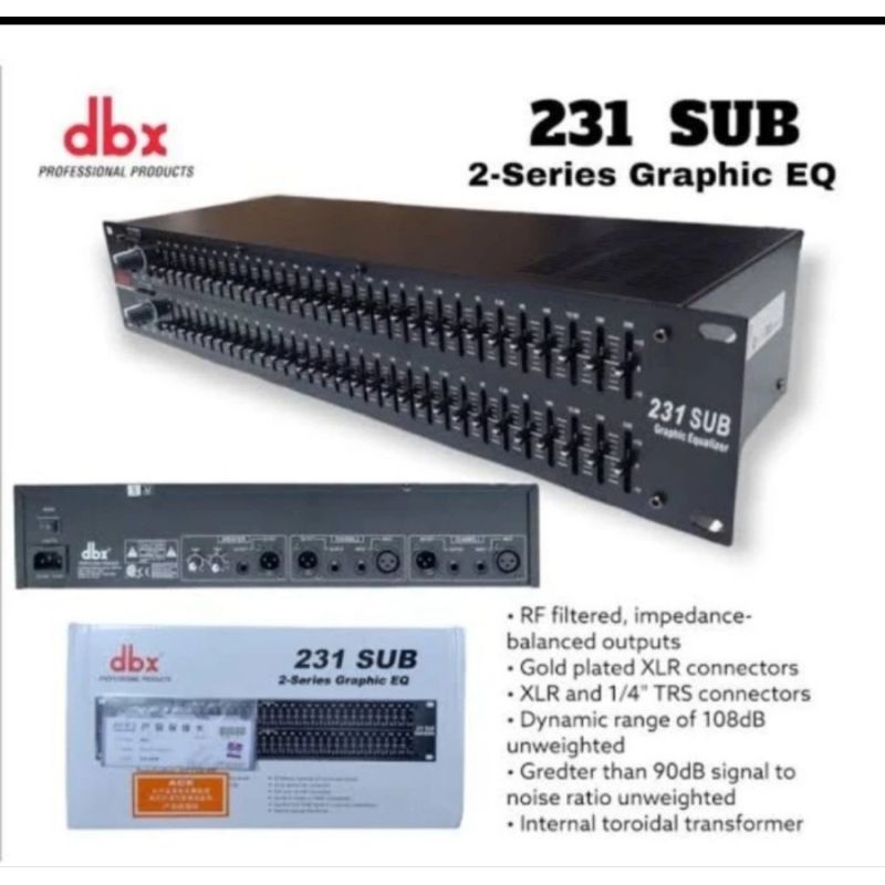 Equalizer dbx 231 sub (2-Series Graphic EQ)