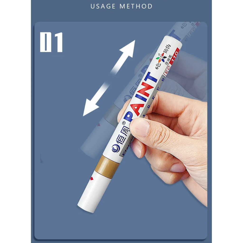 

Spidol Ban Permanen Waterproof Quick Dry Oil Base Marker 2mm