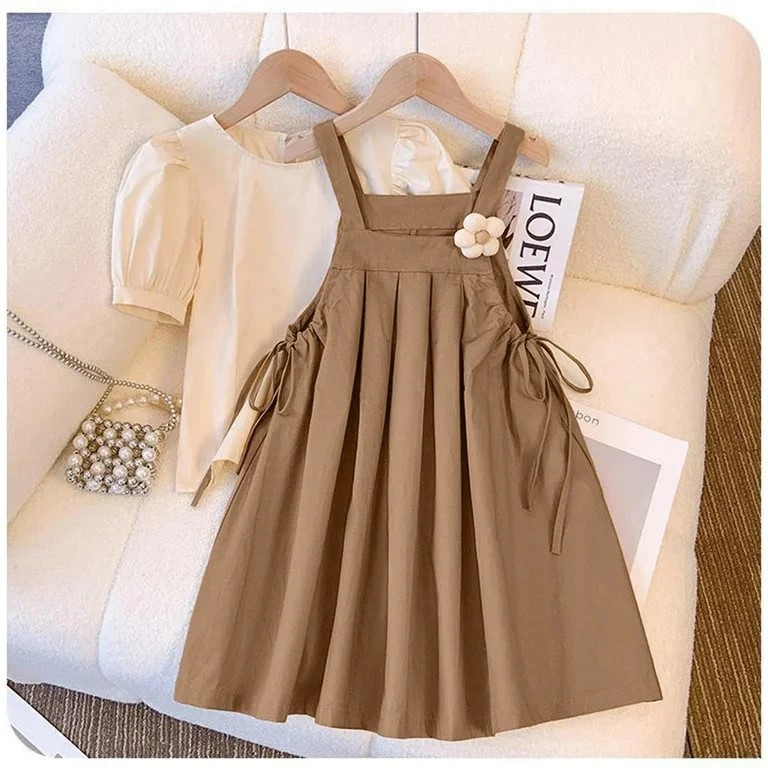 Overall Set Anak Perempuan AZIZAH Overall Dress | Pakaian Anak Terbaru Umur 1-6 Tahun