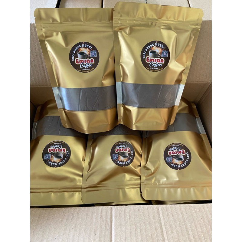 

Kopi bubuk robusta karton an isi 12 pcs kemasan 250 gr (gold)